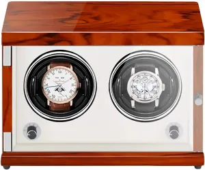 Watch Winders - Rechargeable Two-Position Watch Shaker Mechanical Watch Winder Vertical Automatic Watch Winding Box with Light-Sensitive Led Light Watch Winder Display Watch Box