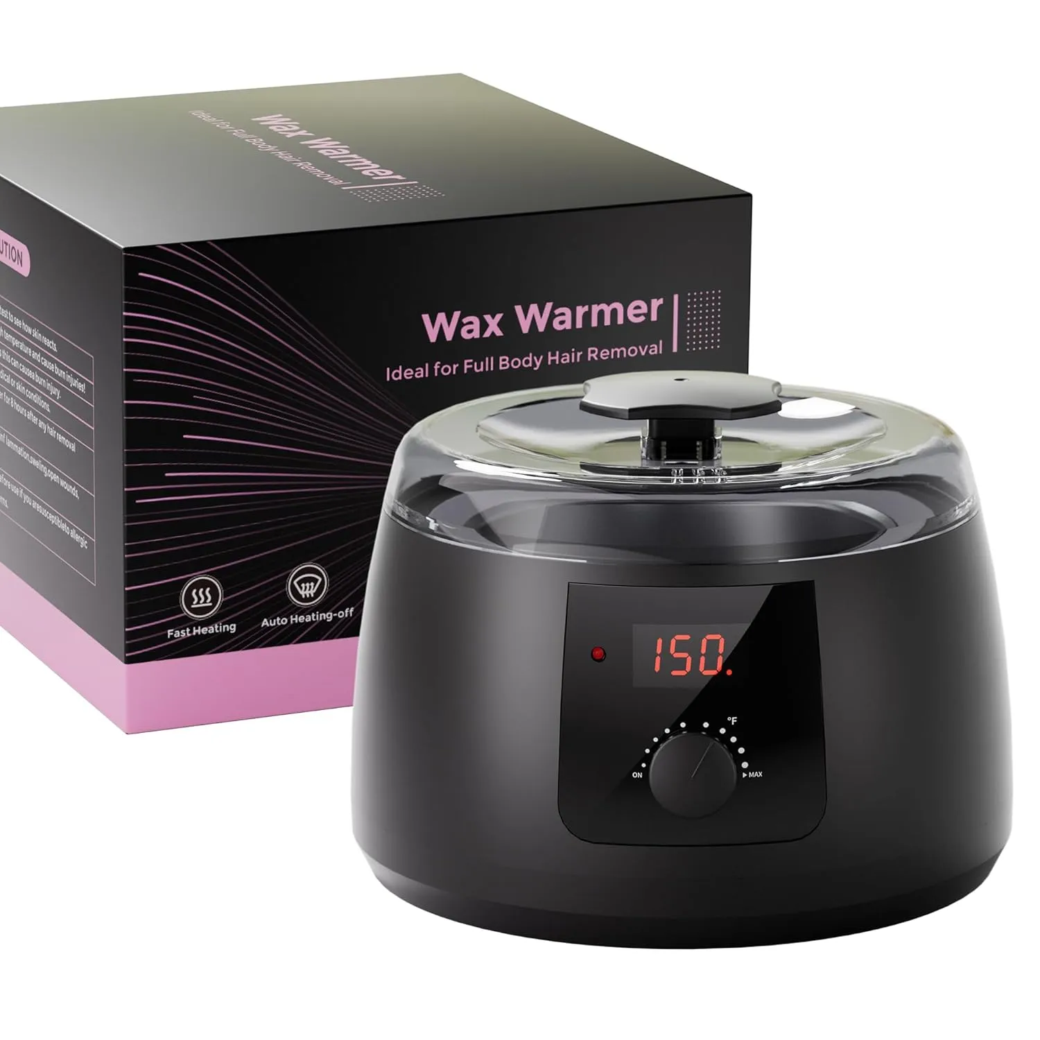 Wax Warmer, Waxing Kit for Women, Hot Melt Hard Wax Warmer for Hair Removal, Wax Heater wax kit with Non-Stick Easy Clean Pot for Home or Salon.