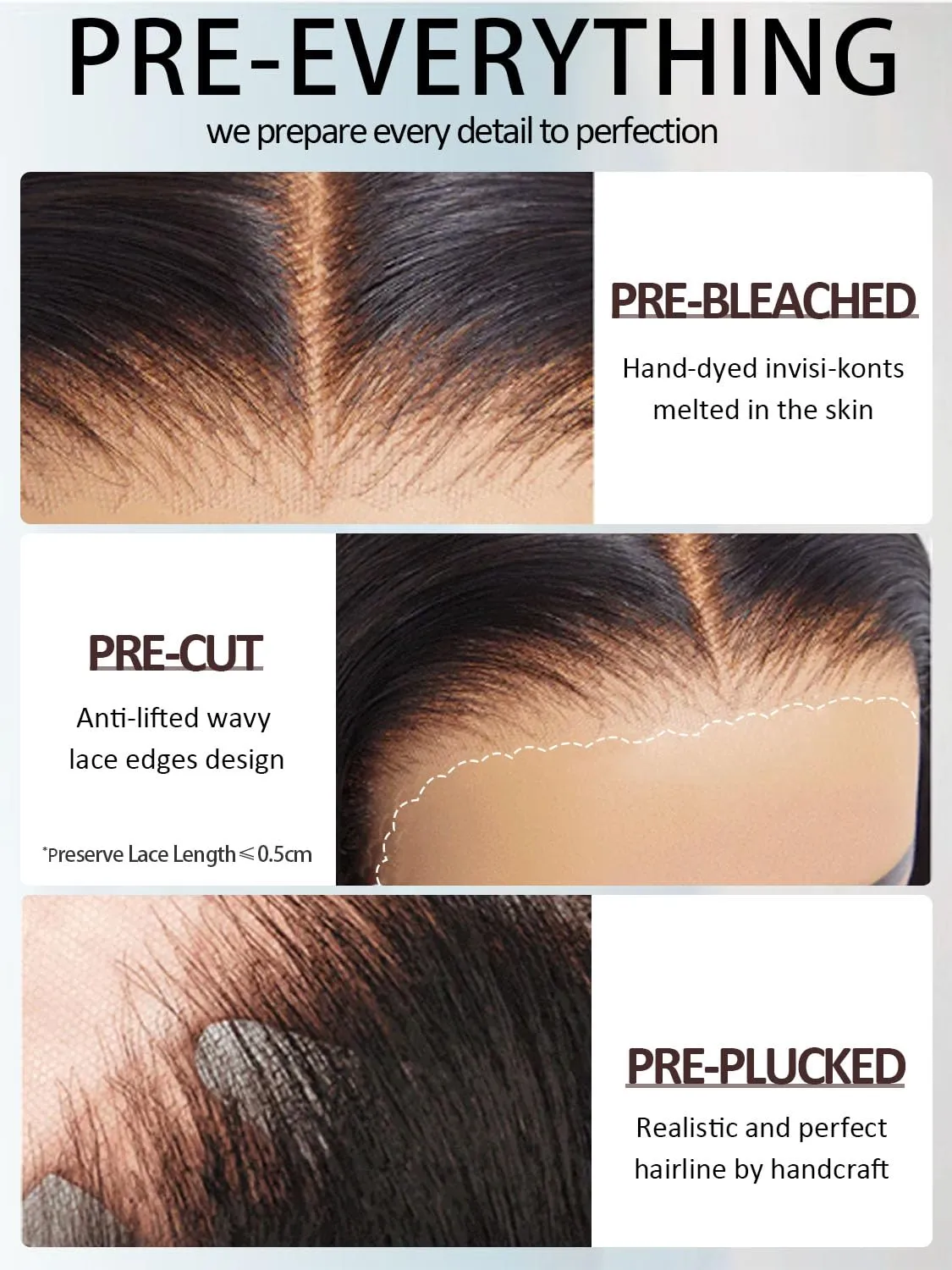 Wear and Go Glueless Wigs Human Hair Pre Plucked Pre Cut Middle Part Bob Wig Human Hair 5x5 HD Lace Closure Wig Glueless Short Bob Straight Wigs For Black Women Natural Black 10Inch