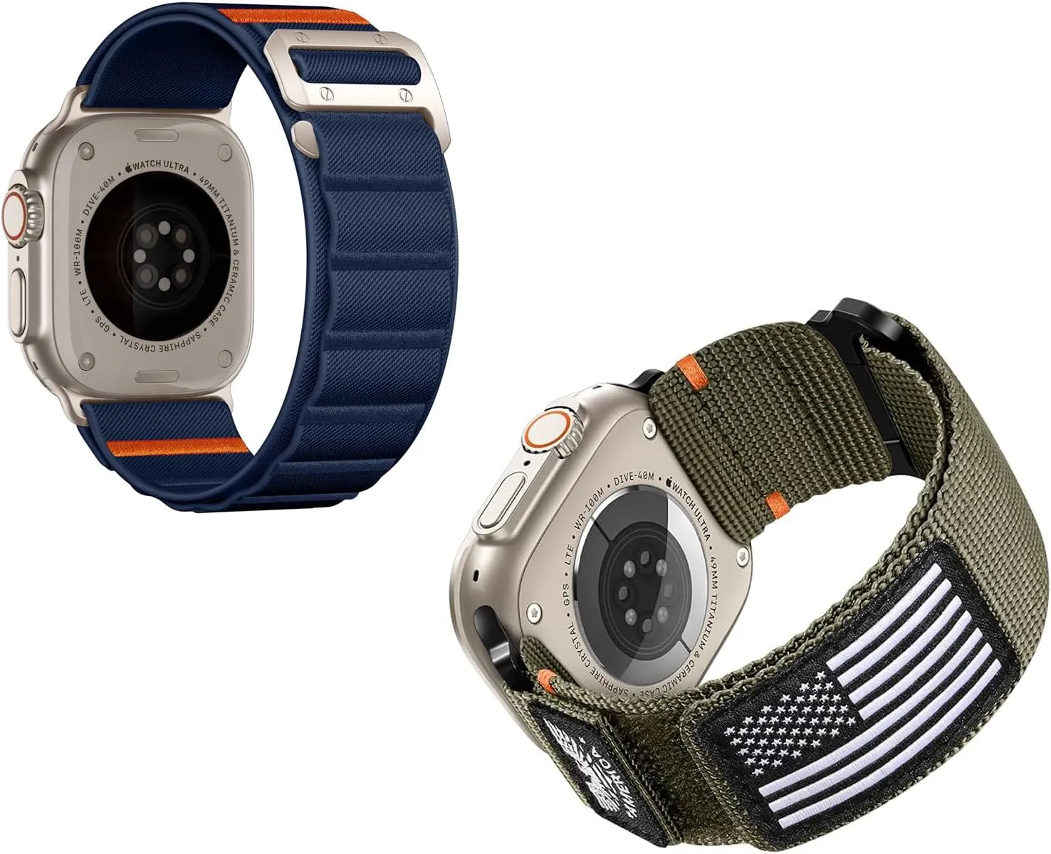 Wide Soft Stretchy Rugged Loop Sport Straps   Nylon Sport Bands Compatible with Apple Watch Ultra/Ultra 2 Band 49mm for iWatch Band Series 10 46mm, 9/8/7 45mm, SE2/SE/6/5/4 44mm, 3/2/1 42mm