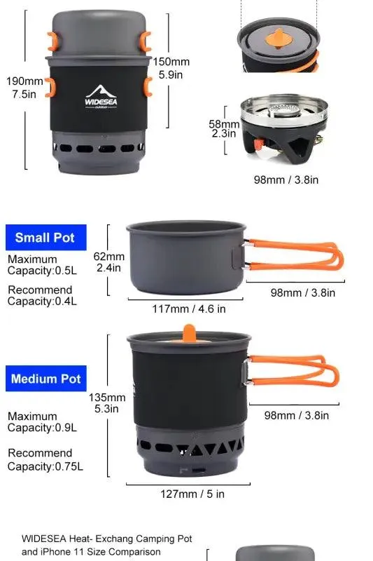 Widesea Outdoor Concentrated Cooking Set