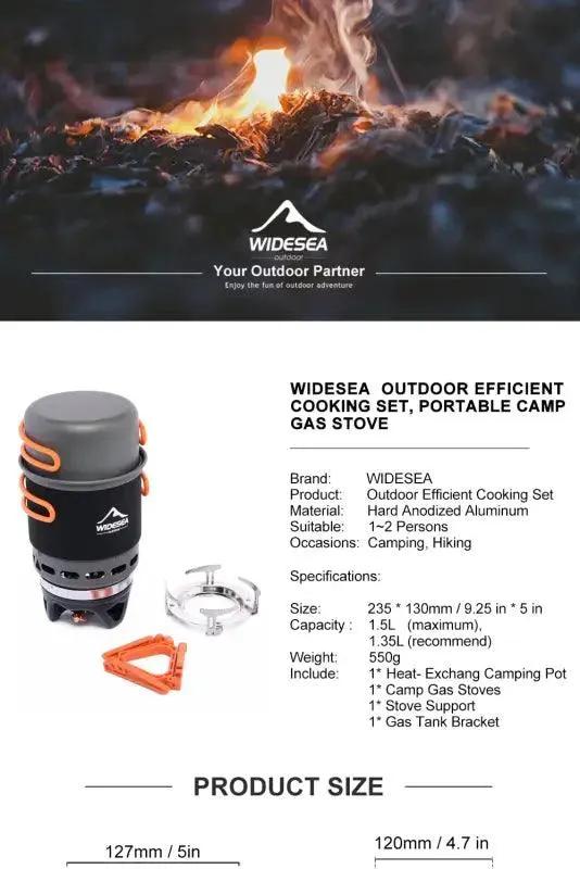 Widesea Outdoor Concentrated Cooking Set