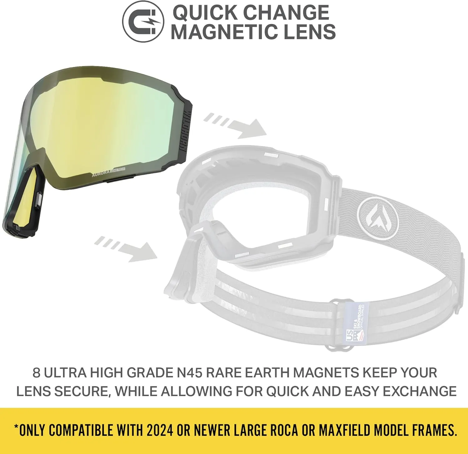 Wildhorn Outfitters Roca Ski Goggles Extra/Replacement Frameless Lens