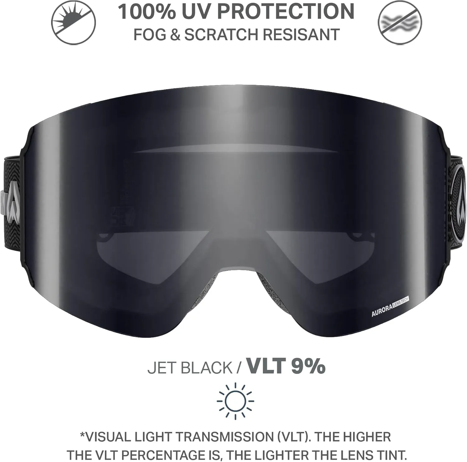Wildhorn Roca Ski Goggles Men Women Anti-Fog/Scratch 100% UV-Magnetic Lens-Snowboard Snow Goggles Men Women Adult