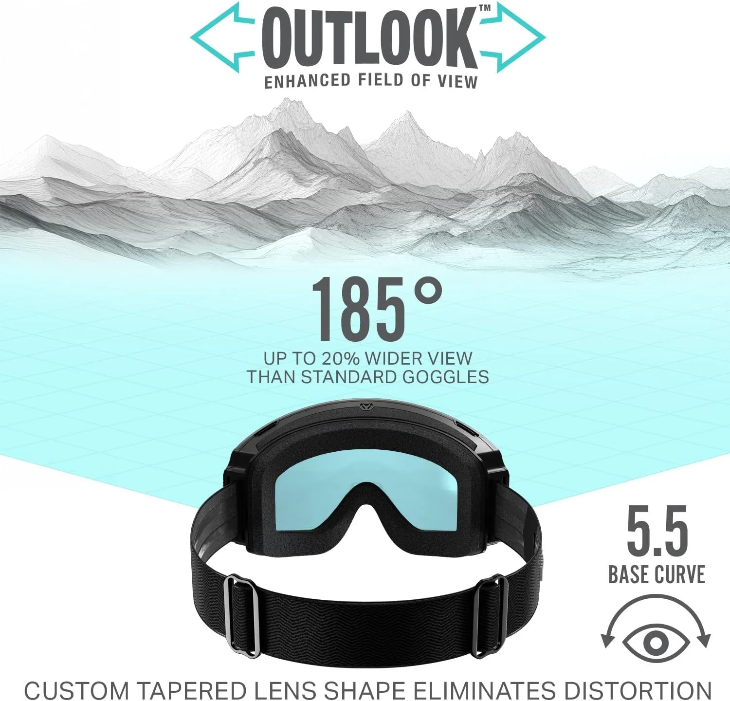 Wildhorn Roca Ski Goggles Men Women Anti-Fog/Scratch 100% UV-Magnetic Lens-Snowboard Snow Goggles Men Women Adult