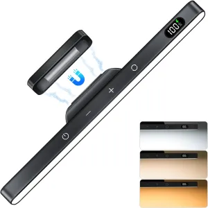 WILLED 5W Dimmable Mirror Lights,3 Colors Adjustable Makeup Light with 120 LED,2500mAh Rechargeable Under Cabinet Led,Stick on Touch Light,Magnetic Wall Light for Cabinet,Kitchen,Closet,Bedside,Desk