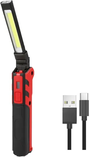 WINDFIRE LED Work Light, Rechargeable Magnetic Work Light Handheld Flashlight, Inspection Lamp Grill Light with Magnetic Base, 270° Rotate & 2 Light Modes, Tool Gifts for Men, Car Repair, Garage
