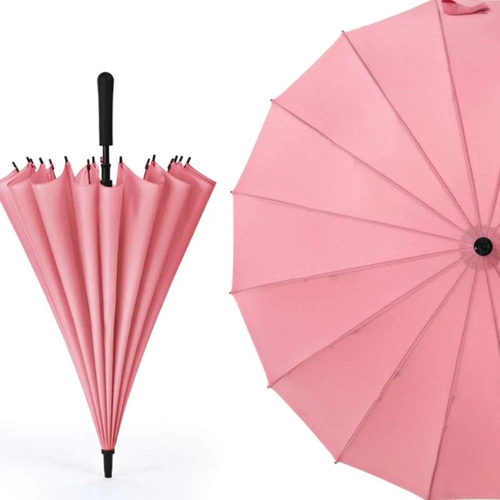 Windproof Vented Sun&Rain Travel Umbrella with Double Canopy - Windproof, Reinforced Canopy, Ergonomic Handle (Multiple Colors Available) (Color : C)