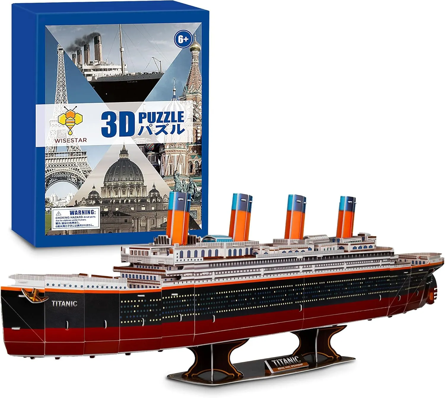 WISESTAR 32.2" L Large Titanic 3D Puzzles Model for Adults and Kids, 116PCS Sinking Cruise Boat Ship Play Model Game Toy Craft Kits, Educational Toy Birthday Gift for Boys Girls