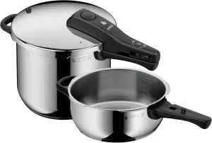 WMF Perfect – Set with Quick Cooker Diameter 22 cm Diameter of 6 Litres and Half   Body 3 Litres Cromargan Stainless Steel for Induction