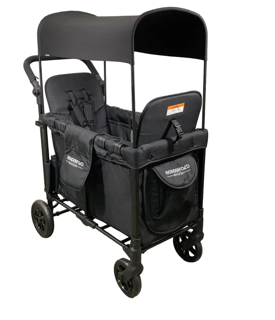 Wonderfold W2 Original Multifunctional Double Stroller Wagon, 2022, Black