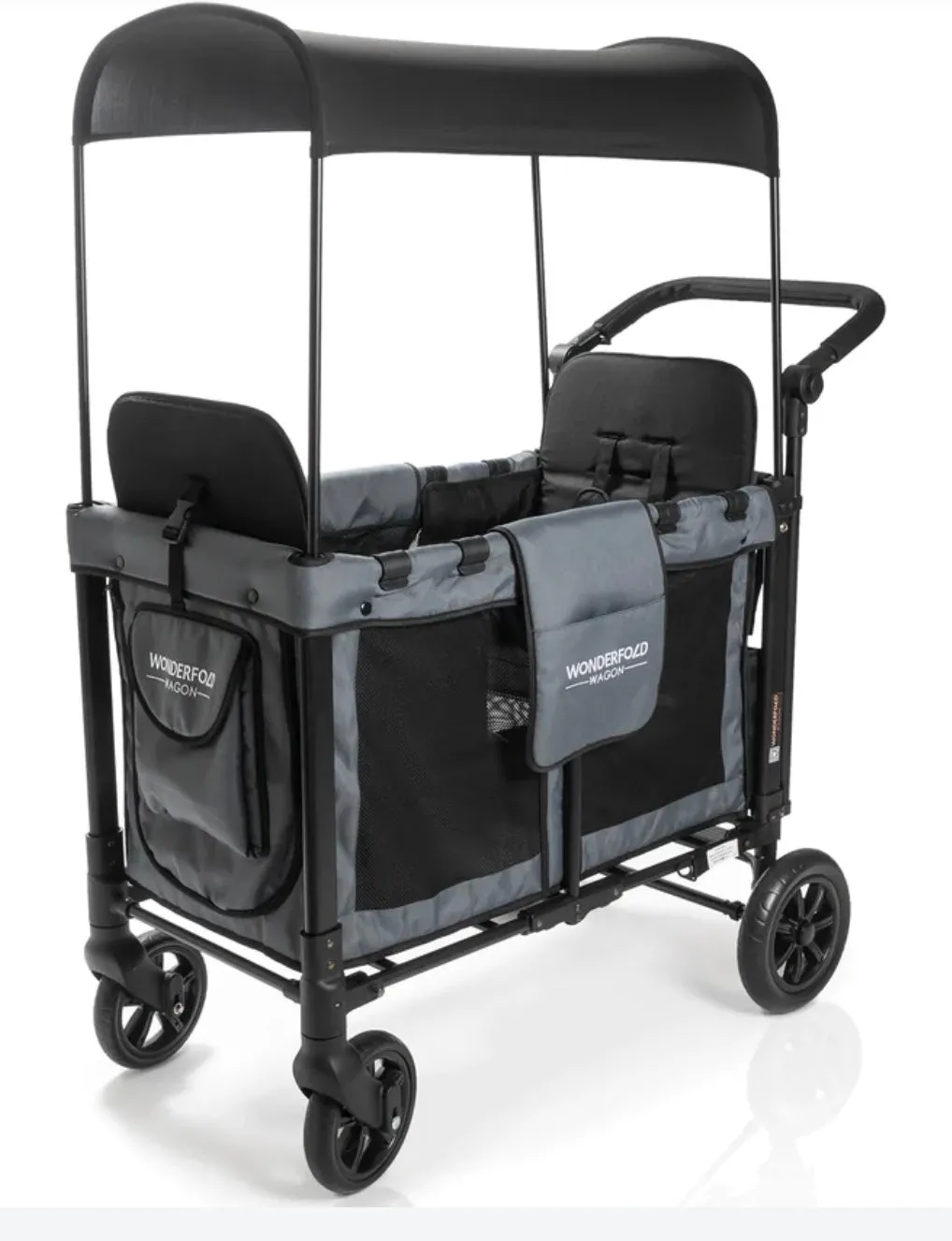 Wonderfold W2 Original Multifunctional Double Stroller Wagon, 2022, Grey