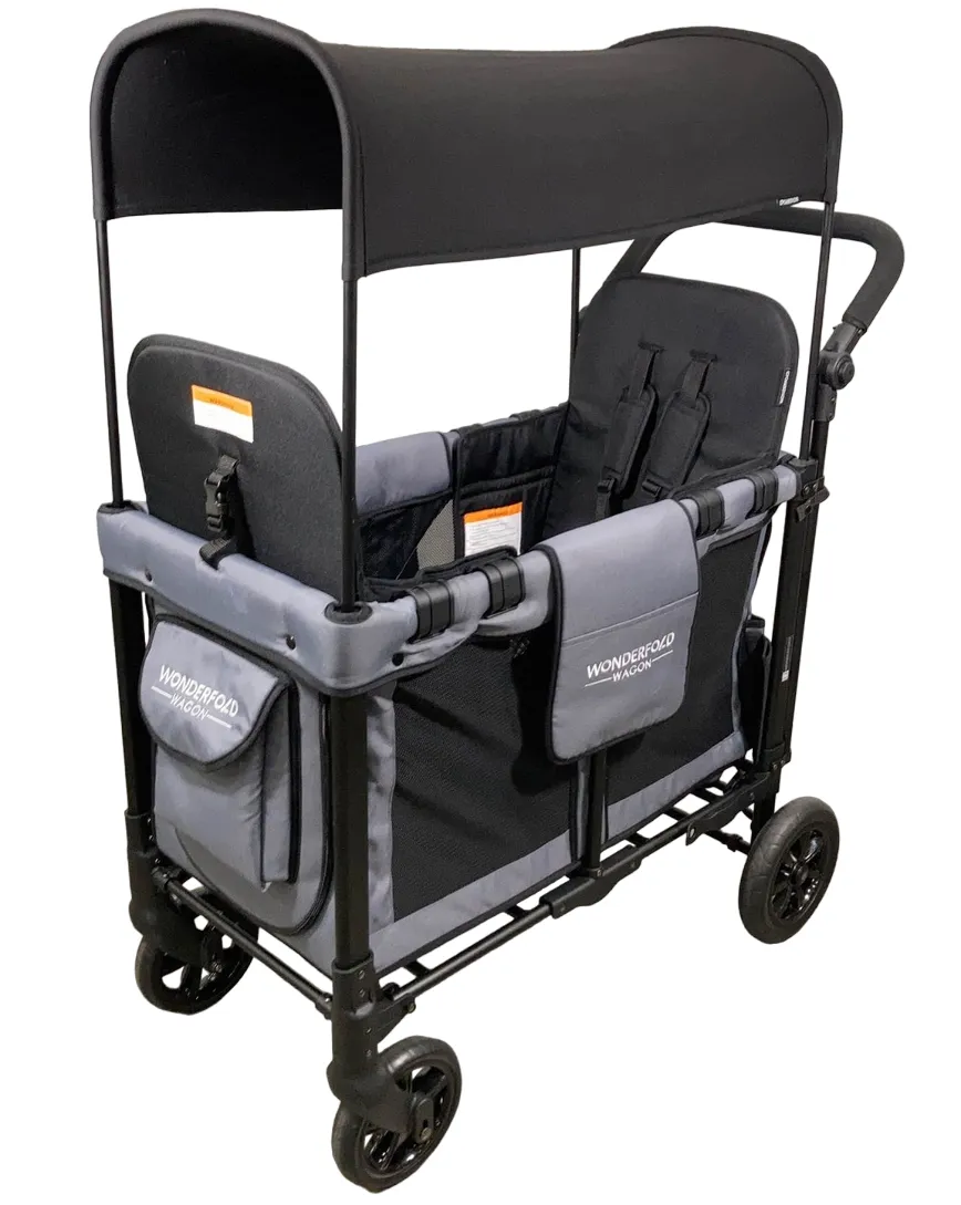Wonderfold W2 Original Multifunctional Double Stroller Wagon, 2022, Grey