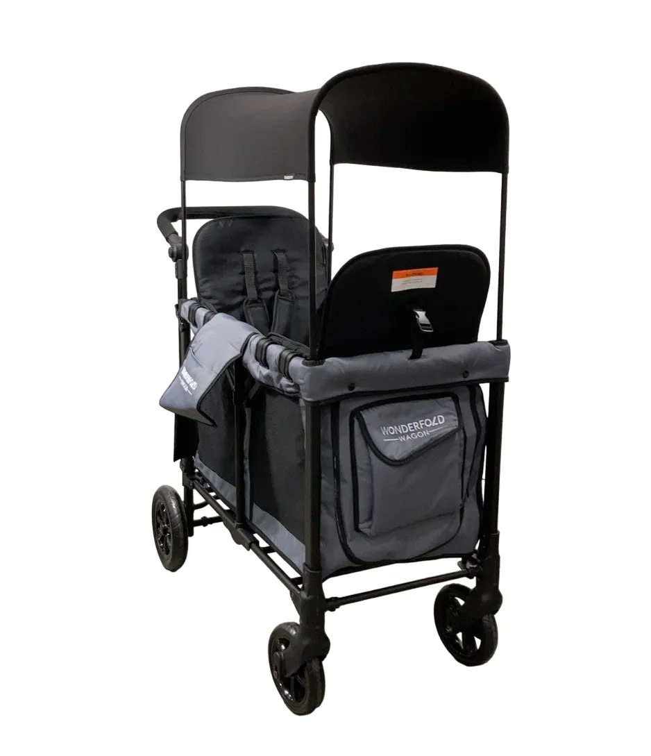 Wonderfold W2 Original Multifunctional Double Stroller Wagon, 2022, Grey