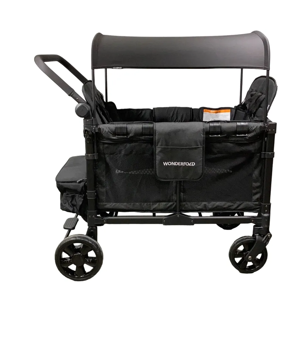 Wonderfold W4 Elite Stroller Wagon, 2023, Volcanic Black