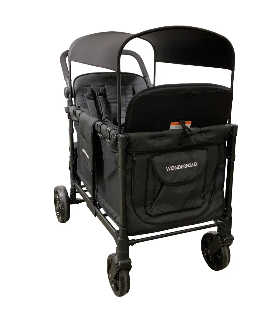Wonderfold W4 Elite Stroller Wagon, 2023, Volcanic Black