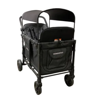 Wonderfold W4 Elite Stroller Wagon, 2023, Volcanic Black