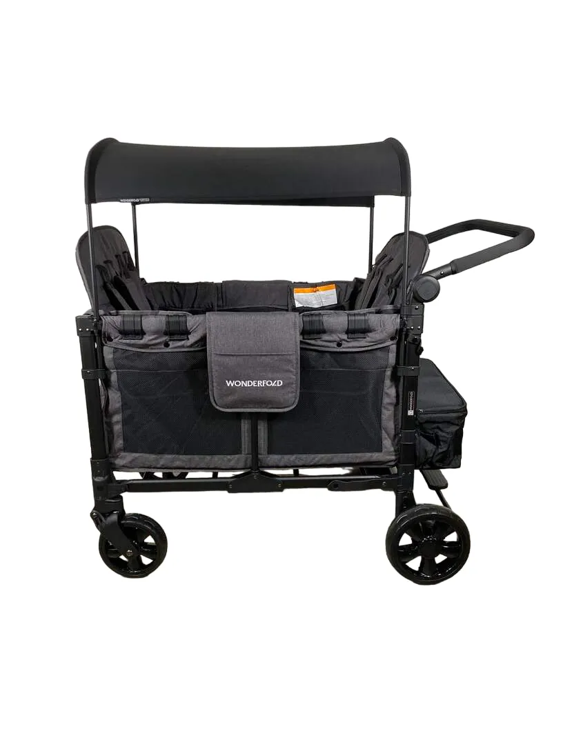 Wonderfold W4 Elite Stroller Wagon, Charcoal Gray, 2023