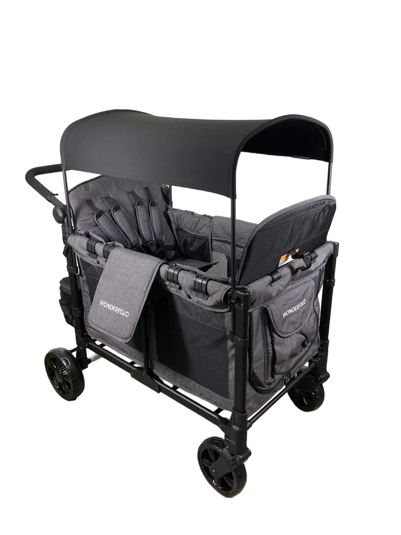 Wonderfold W4 Elite Stroller Wagon, Charcoal Gray, 2023