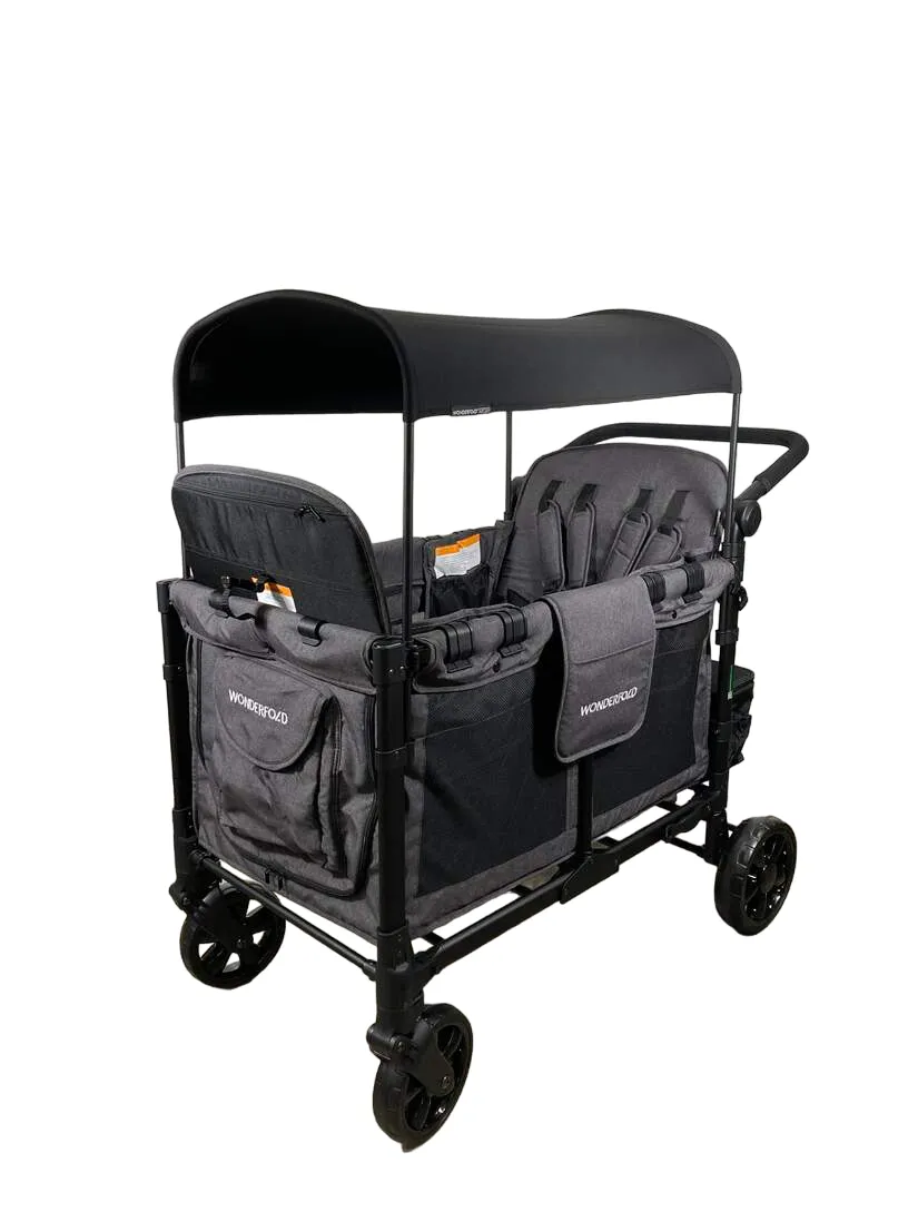 Wonderfold W4 Elite Stroller Wagon, Charcoal Gray, 2023