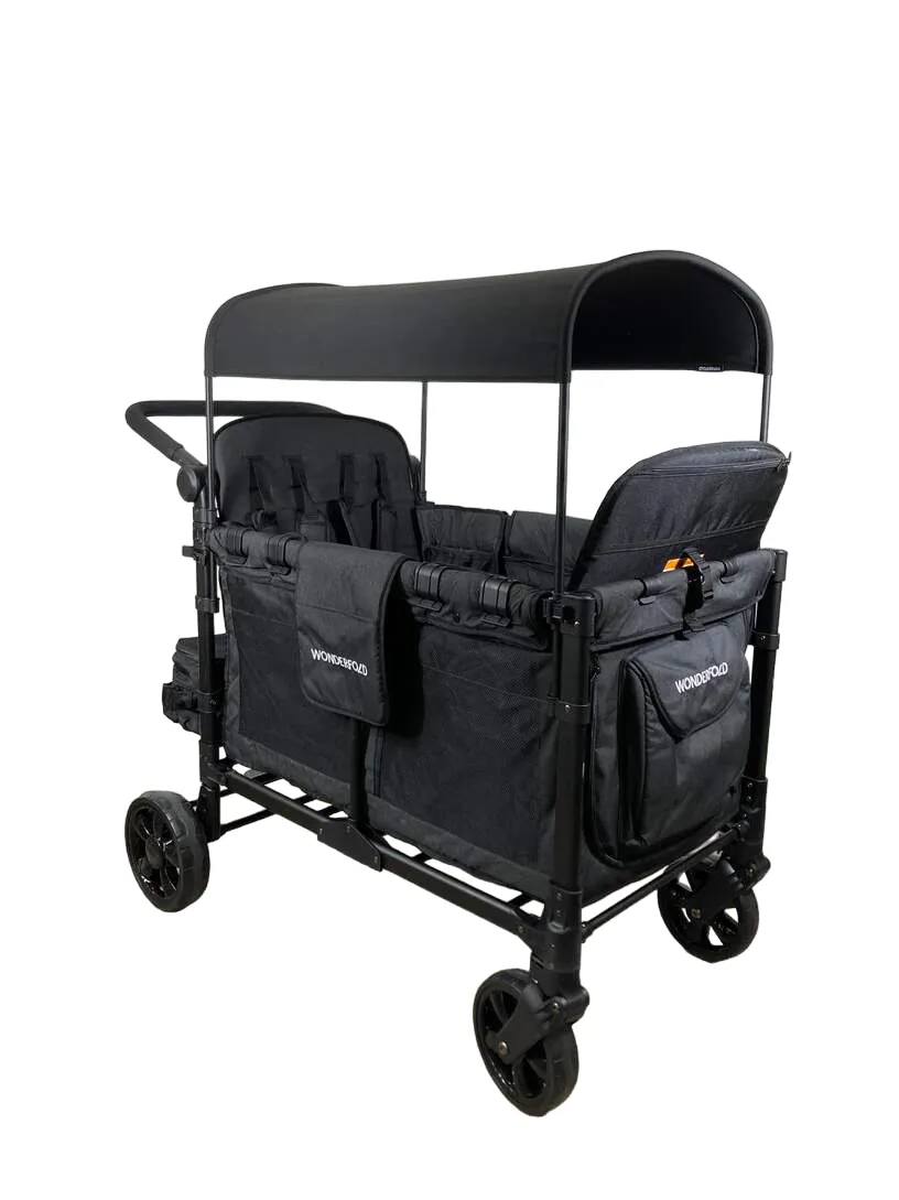 Wonderfold W4 Elite Stroller Wagon, Volcanic Black, 2023