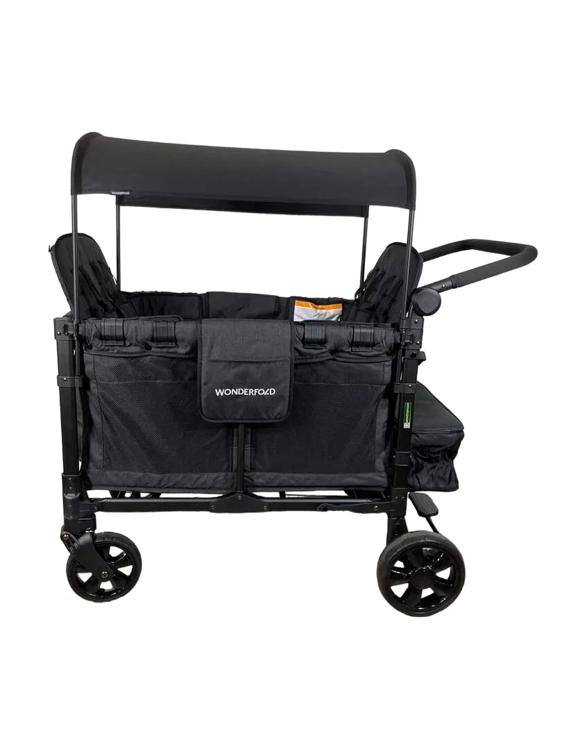 Wonderfold W4 Elite Stroller Wagon, Volcanic Black, 2023