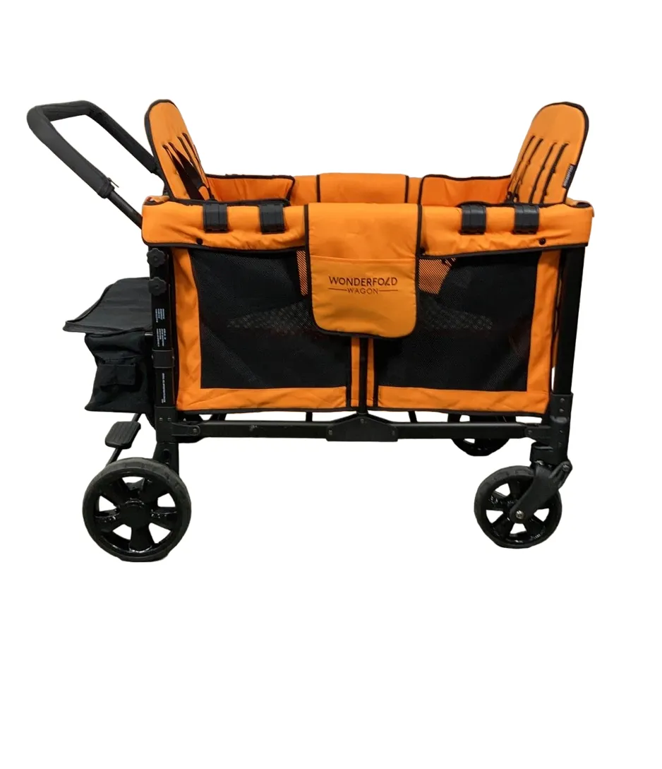 Wonderfold W4 Multifunctional Quad Stroller Wagon, 2021, Sunset Orange