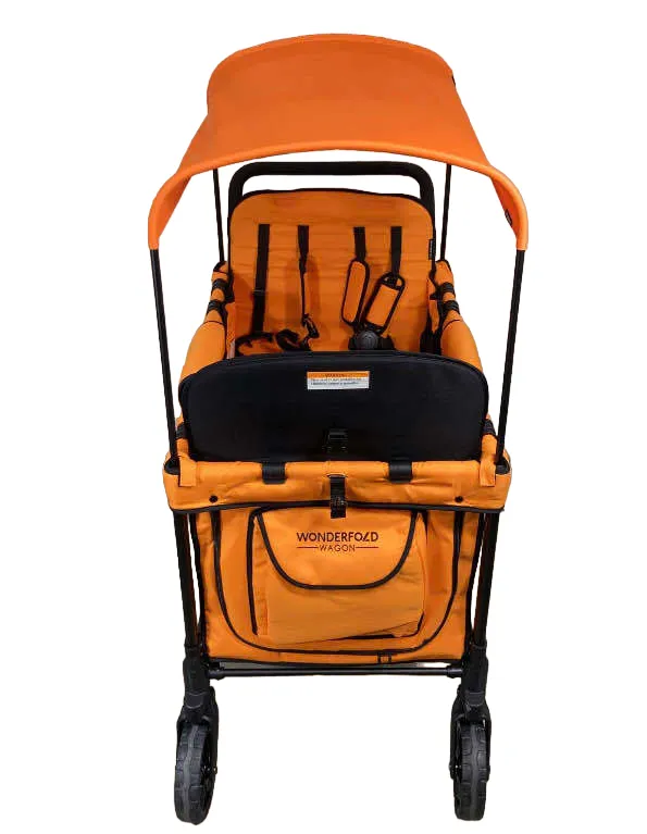 Wonderfold W4 Multifunctional Quad Stroller Wagon, 2021, Sunset Orange