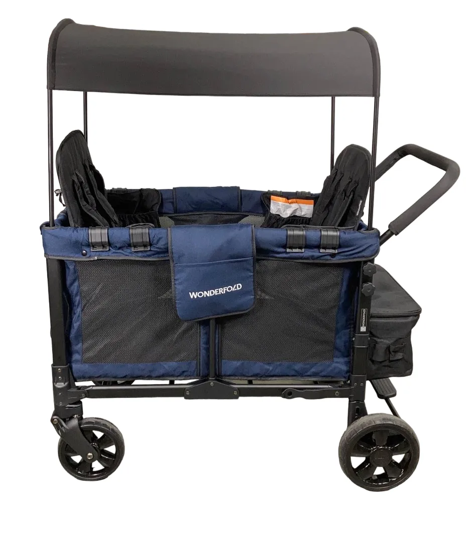 Wonderfold W4 Multifunctional Quad Stroller Wagon , 2023, Noble Navy