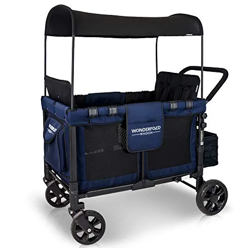Wonderfold W4 Multifunctional Quad Stroller Wagon, 2023, Noble Navy