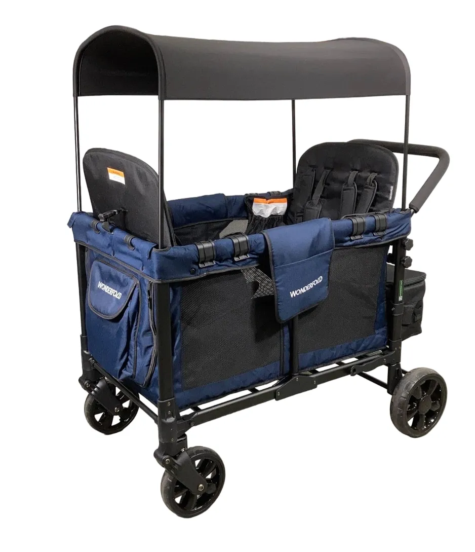 Wonderfold W4 Multifunctional Quad Stroller Wagon , 2023, Noble Navy