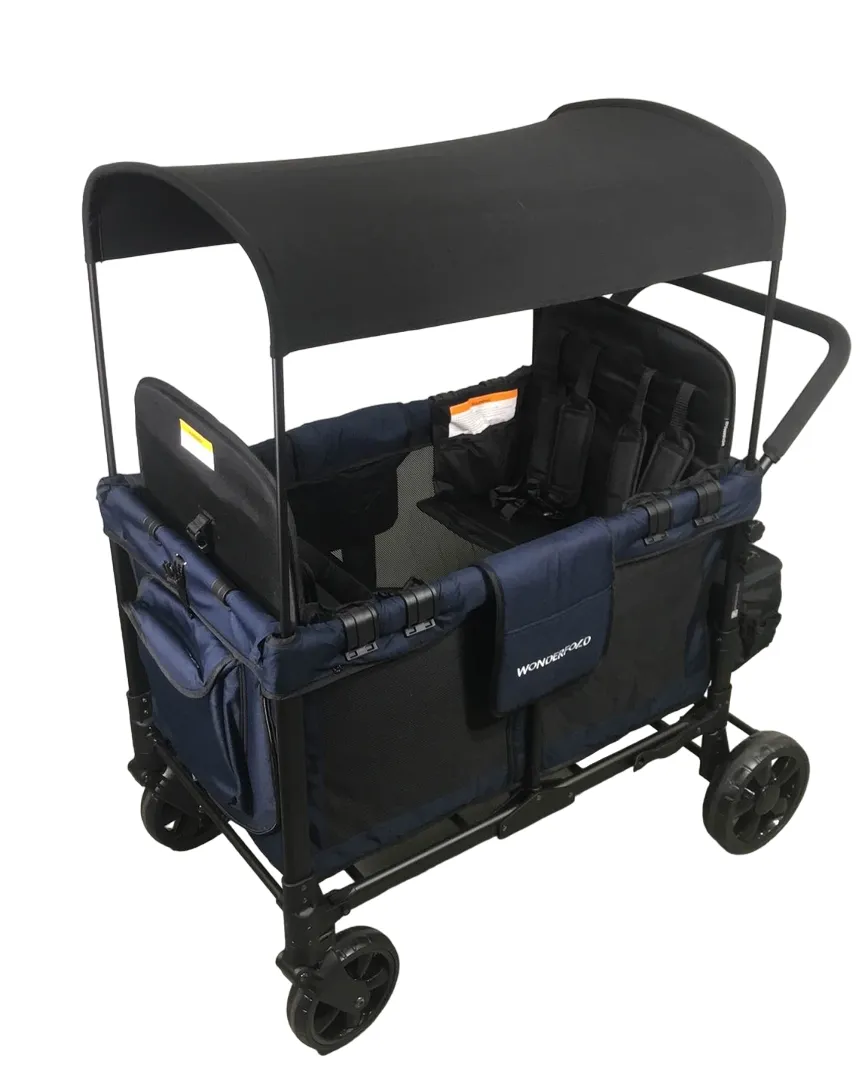 Wonderfold W4 Multifunctional Quad Stroller Wagon, 2023, Noble Navy
