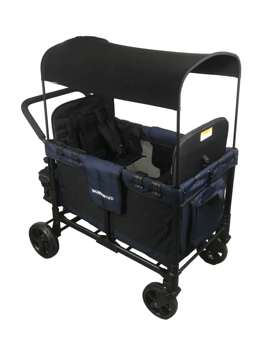 Wonderfold W4 Multifunctional Quad Stroller Wagon, 2023, Noble Navy
