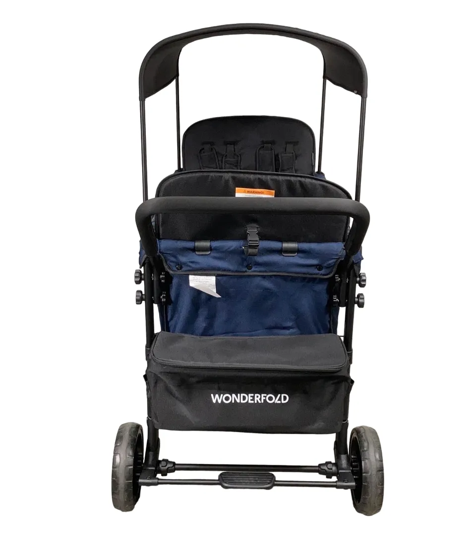Wonderfold W4 Multifunctional Quad Stroller Wagon , 2023, Noble Navy