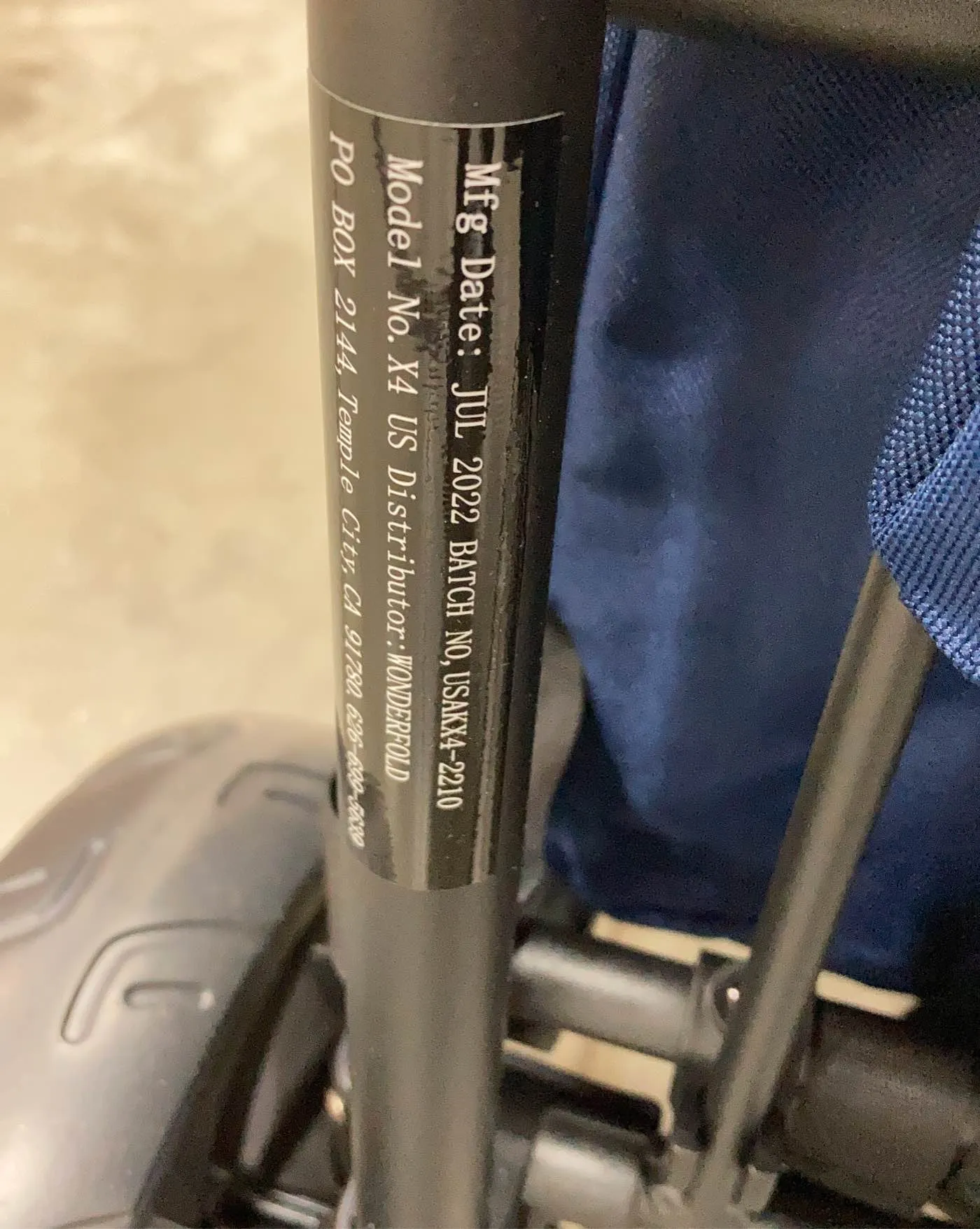 Wonderfold X4 Push & Pull Quad Stroller, 2022, Navy