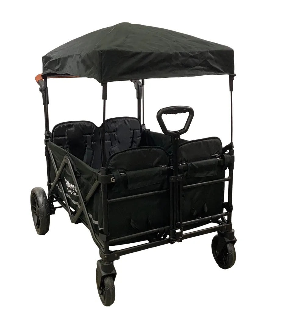 Wonderfold X4 Push & Pull Quad Stroller, 2023, Stealth Black