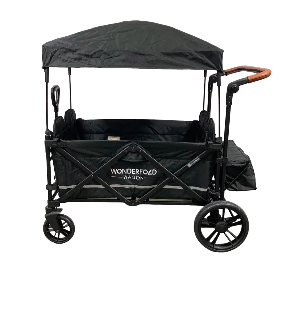 Wonderfold X4 Push & Pull Quad Stroller, 2023, Stealth Black