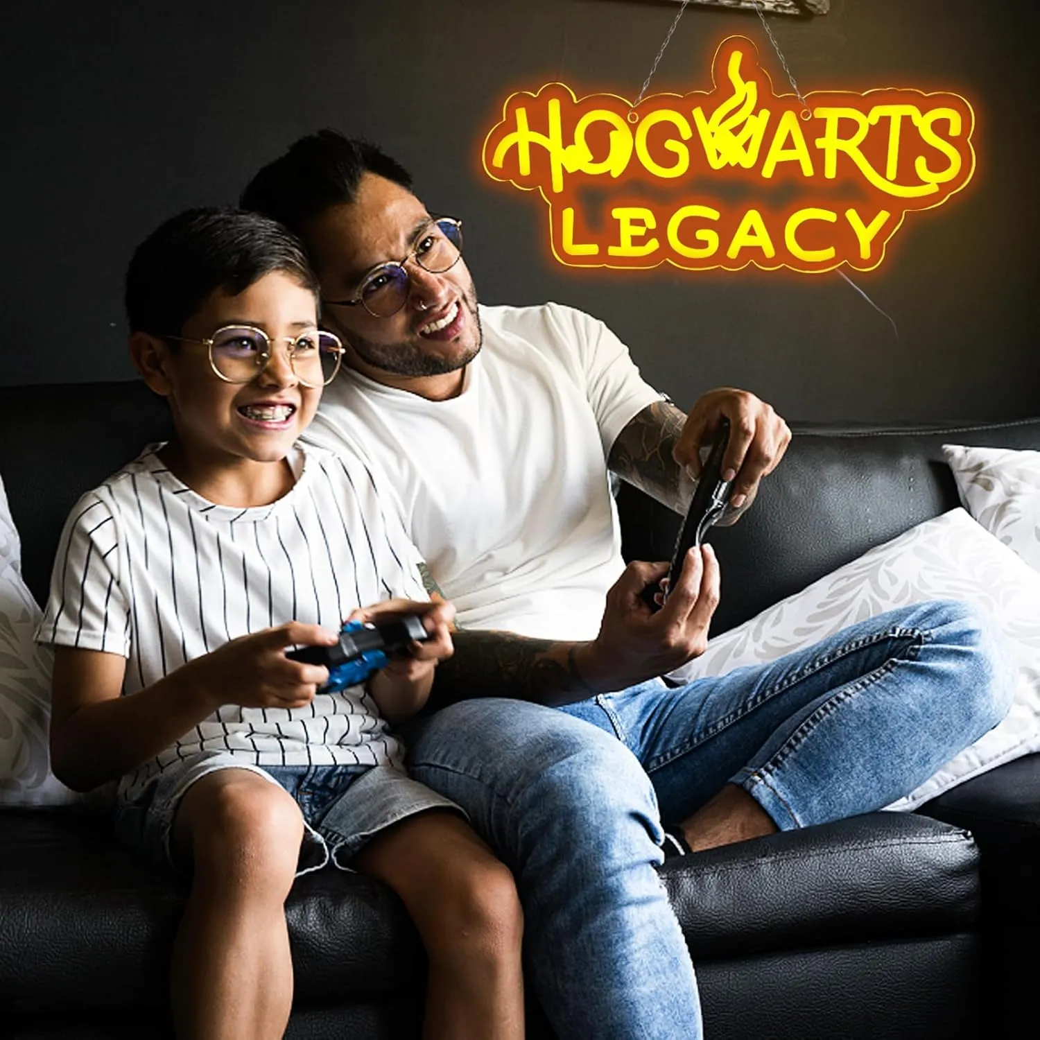 WonderfulLife Magic Game Neon Sign for Game Zone Decor,Led Lights for Man Cave Gaming Room Internet Bar or Bedroom Decoration.5V USB Powered,Easy Hanging.