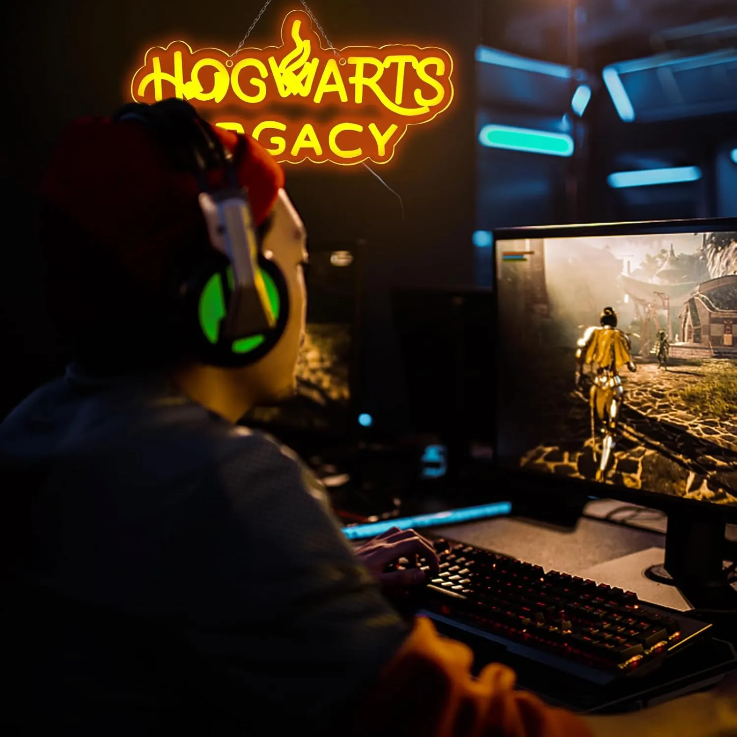 WonderfulLife Magic Game Neon Sign for Game Zone Decor,Led Lights for Man Cave Gaming Room Internet Bar or Bedroom Decoration.5V USB Powered,Easy Hanging.