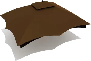 Wonwon Gazebo Replacement Canopy Top Cover 10X12 Double Tiered Canopy Roof for Lowe's Allen Roth Gazebo Model #GF-12S004BTO/GF-12S004B-1 (Brown)