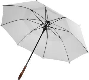 Wooden J-Handle Umbrella, 54/62 / 68 inch, UV & Classic Versions, Large Windproof Stick Umbrella, Auto Open for Men and Women Golf umbrella (white, 62”Black-pack-of-2)