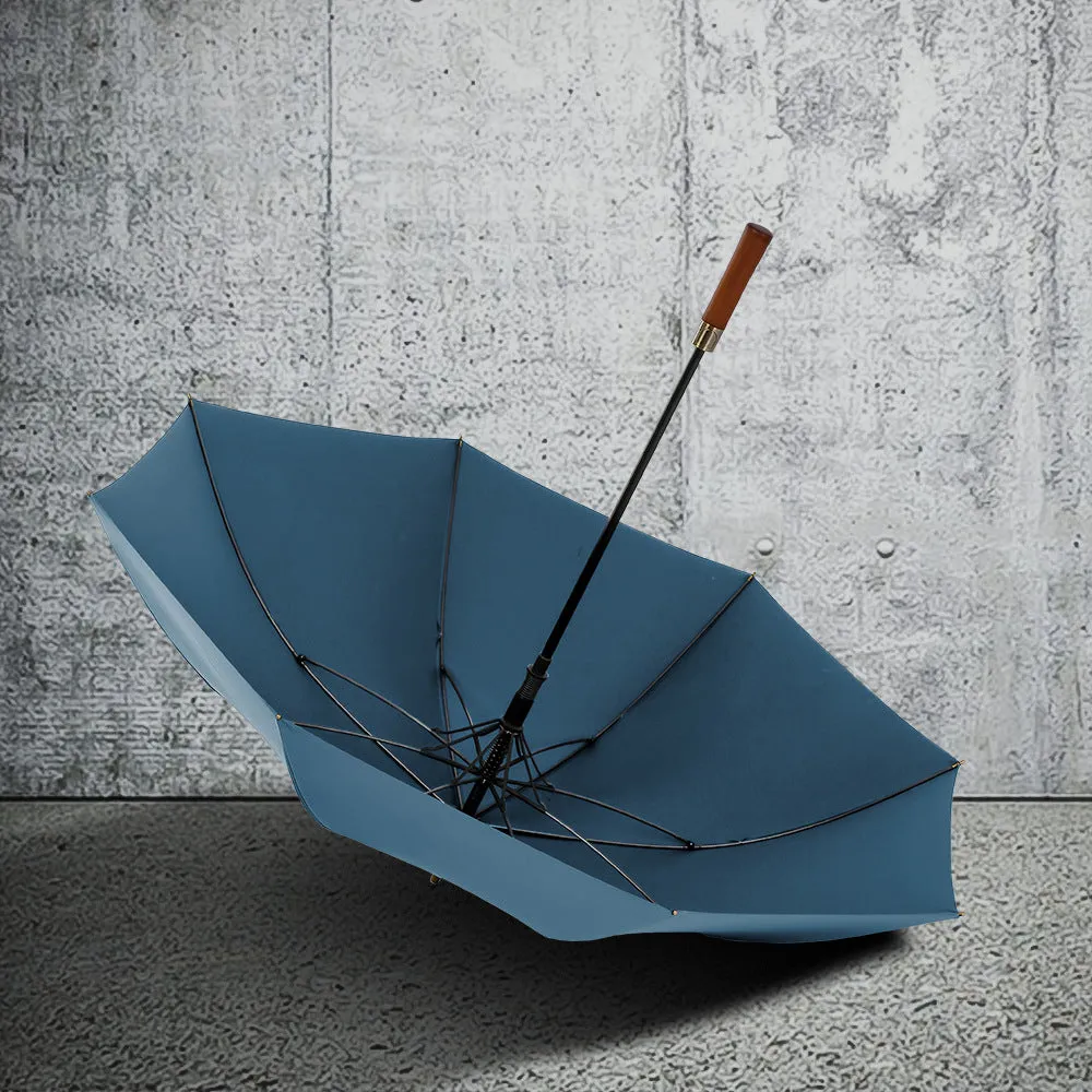 Wooden Long Handle Umbrella – Classic & Windproof ☔