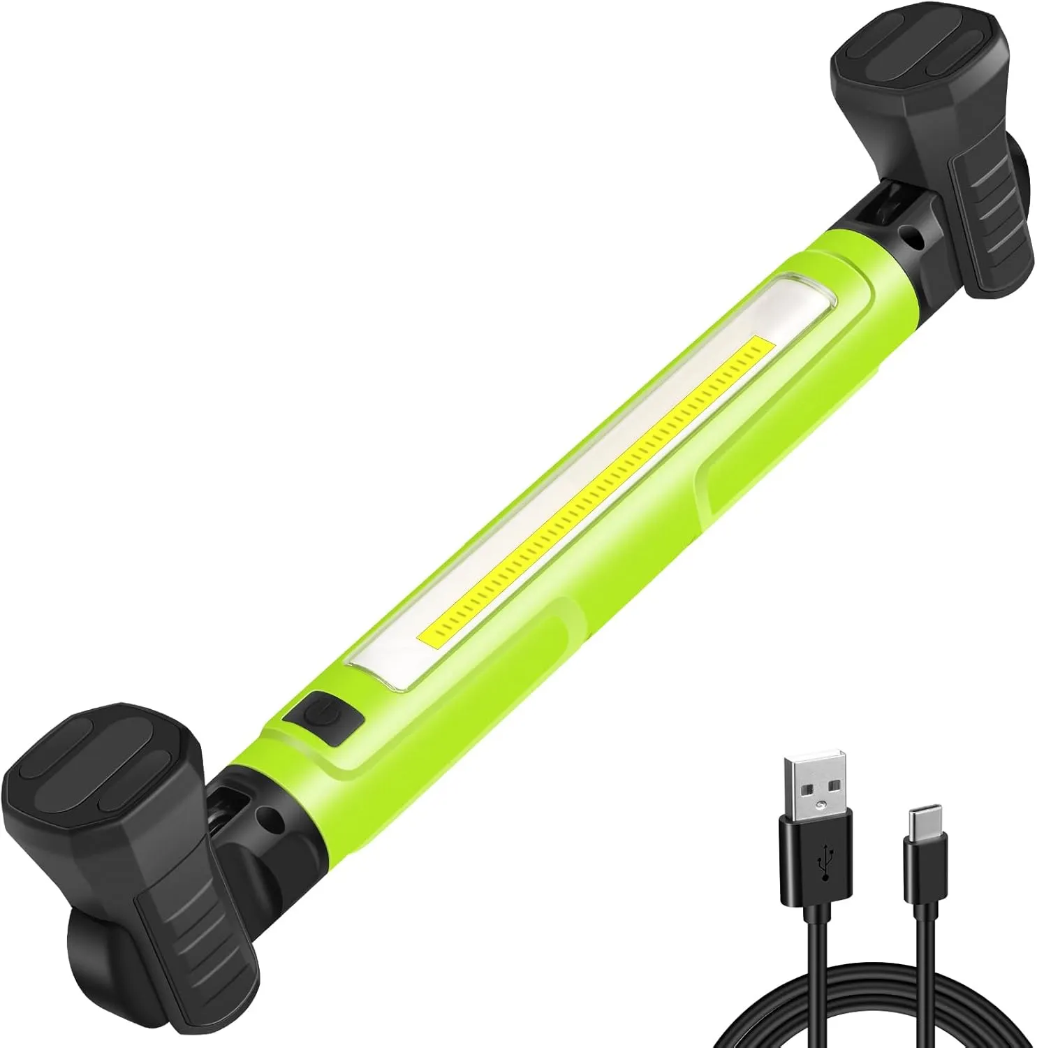 Work Light,3000LM LED Lights,Rechargeable Under Hood Light with Hooks and Rotating Magnetic Base,Cordless Battery Powered Mechanic for Car Repairing/Garage/Workshop/Emergency,Green (ZL-2308)