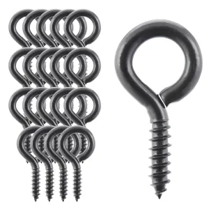 Wright Products Screw Eye, 20-Pack, 2.87 inch x .37 inch - Heavy-Duty, Weather Resistant for Indoor or Outdoor Use, for Hanging Plants, DIY Projects, Home Improvement -Matte Black