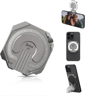 WUBEN E1 Rechargeable EDC Flashlight 300 Lumens LED Selfie Light Compact Pocket Phone Light, Convenient USB C Charging, Portable Magnetic for Night Working Video Live Streaming Call Picture (Titanium)