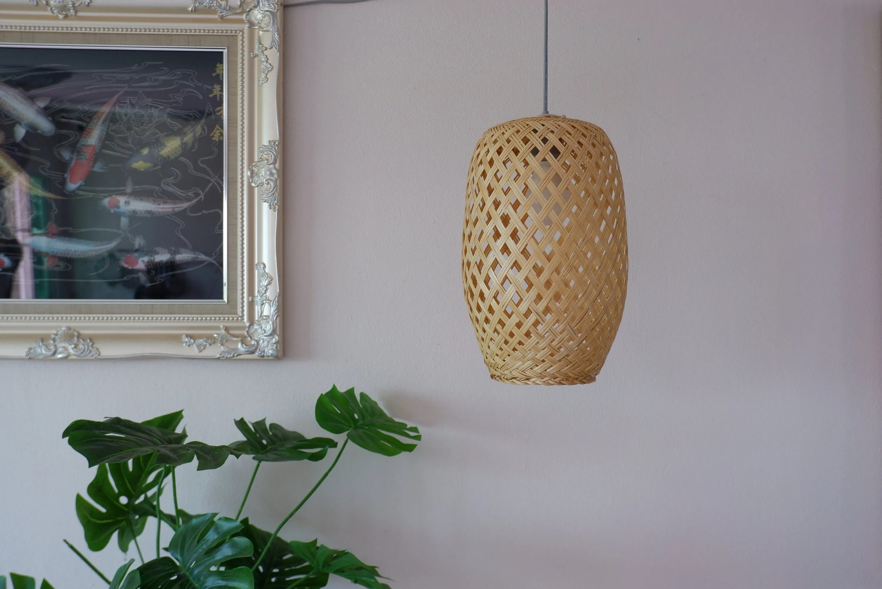 XL size) Bamboo Pendant Light, Wedding Light