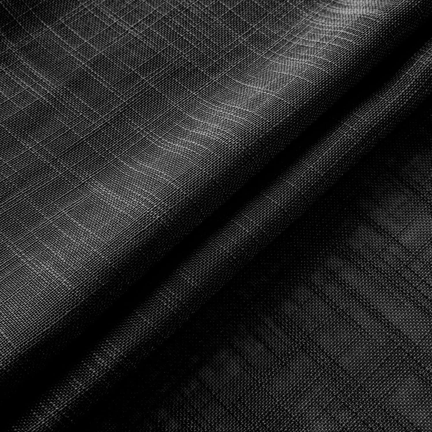 XTMYI Black Curtains 36 Inch Length for Bedroom Window Semi Sheer Short Tier Curtains for Kitchen Bathroom Small Window