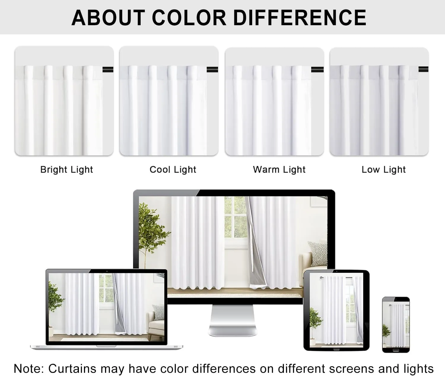 XWZO 100% Blackout Curtains with Tiebacks- Double Layers Completely Shaded Window Panels Thermal Insulated Lined Drapes for Bedroom/Living Room, Rod Pocket/Back Tab, White, W52 x L54, Set of 2 Panels