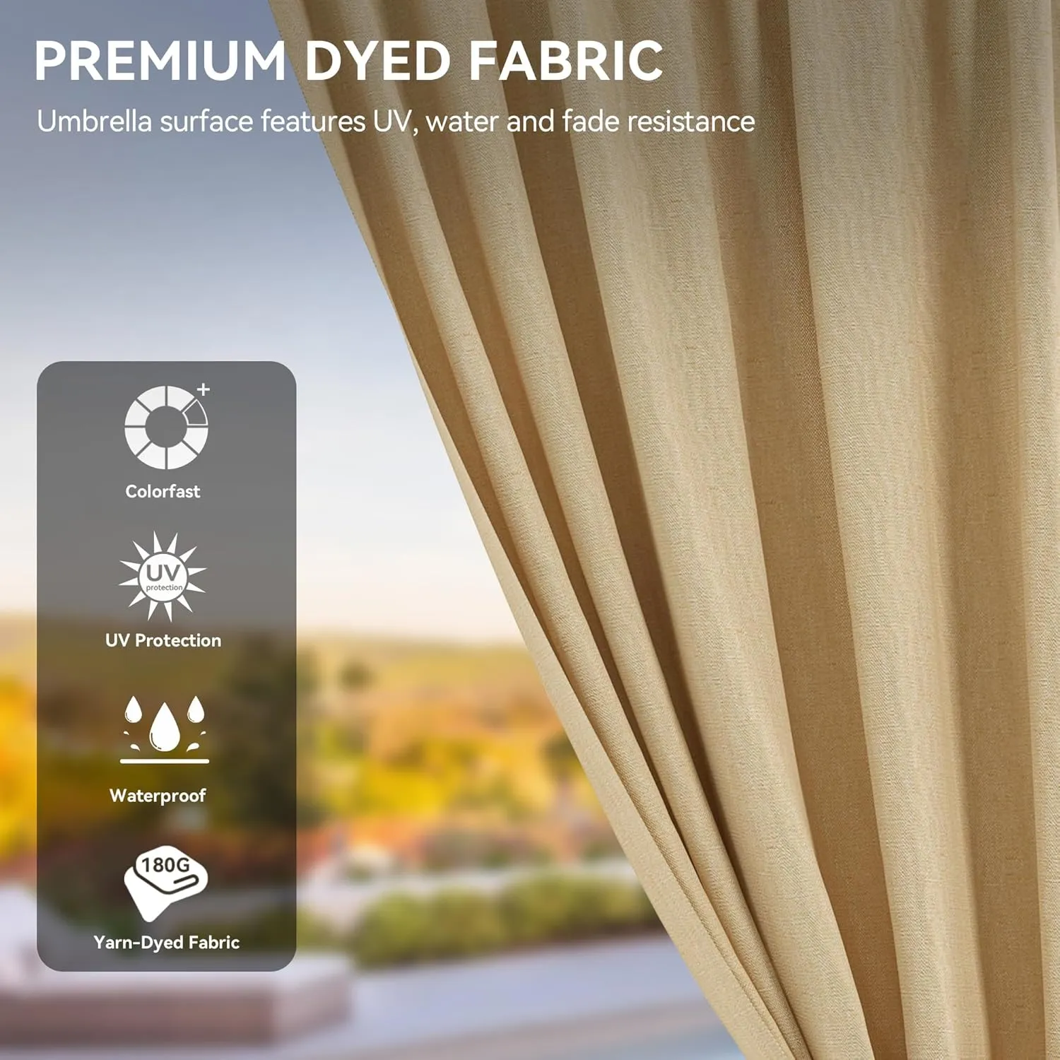 YITAHOME 10x12ft Gazebo Hardtop with Nettings and Curtains, Wood Grain Heavy Duty Double Roof Galvanized Steel Outdoor Combined of Vertical Stripes Roof for Patio, Backyard, Deck, Lawns, Brown