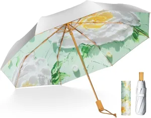 Yoobure Travel Umbrella Portable Compact Umbrellas, Pocket Mini for Purse, Umbrellas for UV Sun & Rain Small for Backpack, Umbrella with Case Folding for Kids Women